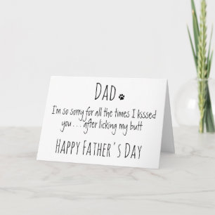 Carte Drôle Chien Papa Humour Fête des pères personnalis