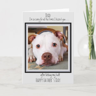Carte Drôle chien papa mignon chien photo Fête des pères
