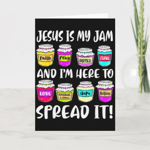 Carte Drôle chrétien Jésus est ma jam ici pour répandre 