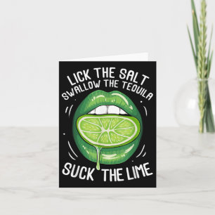 Carte Drôle Cinco De Mayo Lick Salt Swallow Tequila Suck