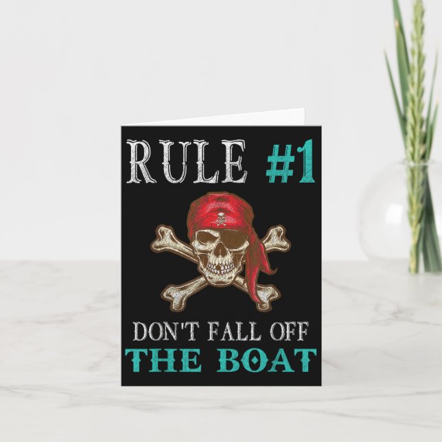 Carte Drôle Citation Pirate Tampa Gasparilla Crossbones  (Devant)