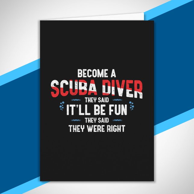 Carte Drôle Citation Plongée - Plongée sous-marine (Créateur téléchargé)