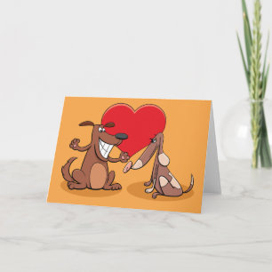 Carte Drôle Couple de Chien Valentine's Day