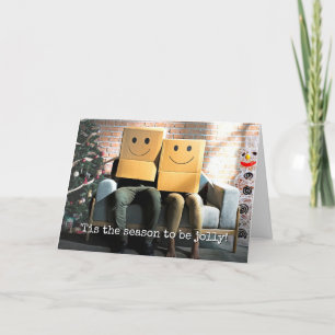 Carte Drôle Couple Festif à Noël