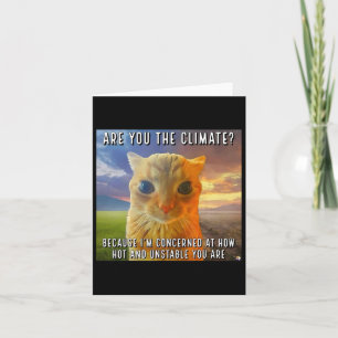 Carte Drôle Couple Saint-Valentin Orange Chat Meme Es-Tu