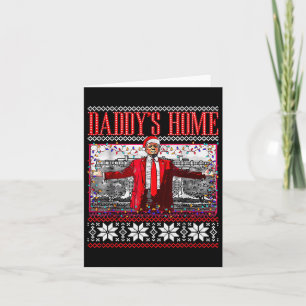 Carte Drôle Daddy Accueil Trump laide Sweater de Noël Xm