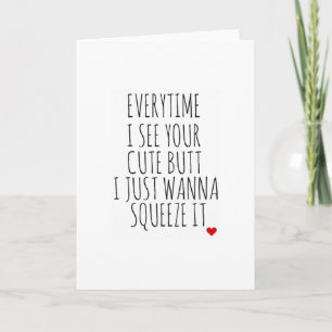 Carte drôle d'anniversaire mignon cul amour best-seller 