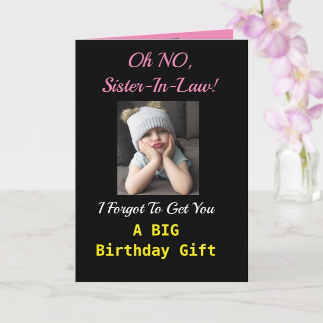 Carte drôle d'anniversaire pour belle-sœur, fille  (Orchidée)