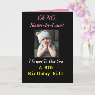 Carte drôle d'anniversaire pour belle-sœur, fille 