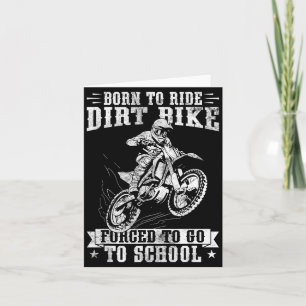 Carte Drôle d'art de moto de terre pour garçons filles M