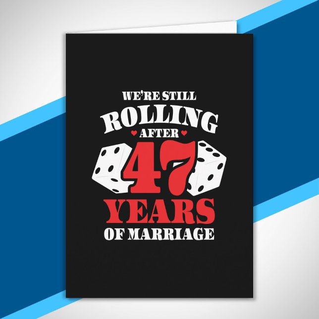 Carte Drôle de 47e Anniversaire de Mariage pour les Coup (Créateur téléchargé)