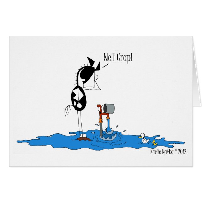 Carte drôle de bande dessinée de cheval (Devant horizontal)