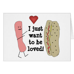 Carte drôle de bande dessinée de hot dog