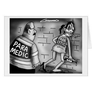 Carte drôle de bande dessinée par Clive Goddard
