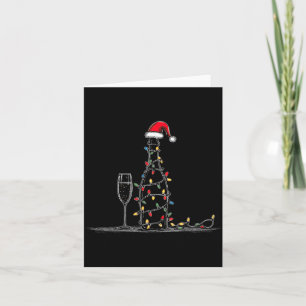 Carte Drôle de Champagne Graphiques de Noël Lumières Ama