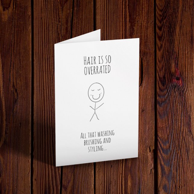 Carte drôle de cheveux après la chimiothérapie (Créateur téléchargé)