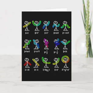 Carte Drôle de danse d'algèbre Fonction Prof de maths Ge