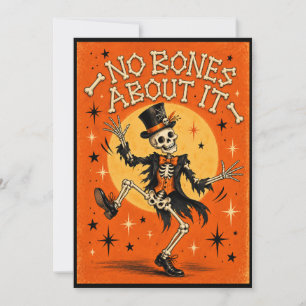 Carte drôle de danse de squelette pour Halloween