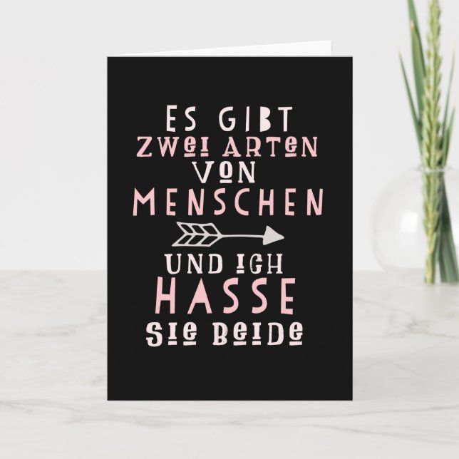 Carte Drôle de dire que je déteste les gens (Devant)