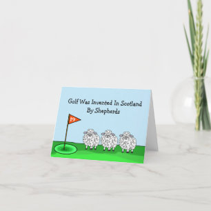 Carte drôle de golf pour la fête des pères