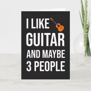 Carte drôle de guitariste pour amateur de guitaris