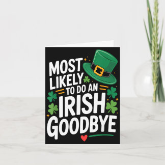 Carte Drôle de jour de la st patrick le plus susceptible