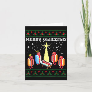 Carte Drôle de Joyeux Glizzmas Hot Dogs Famille Groupe l