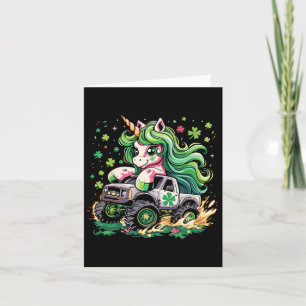 Carte Drôle de licorne conduisant un camion monstre irla