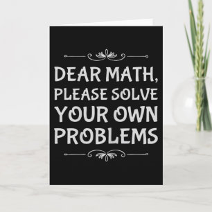 Carte Drôle de maths préado Cher maths s'il vous plaît R