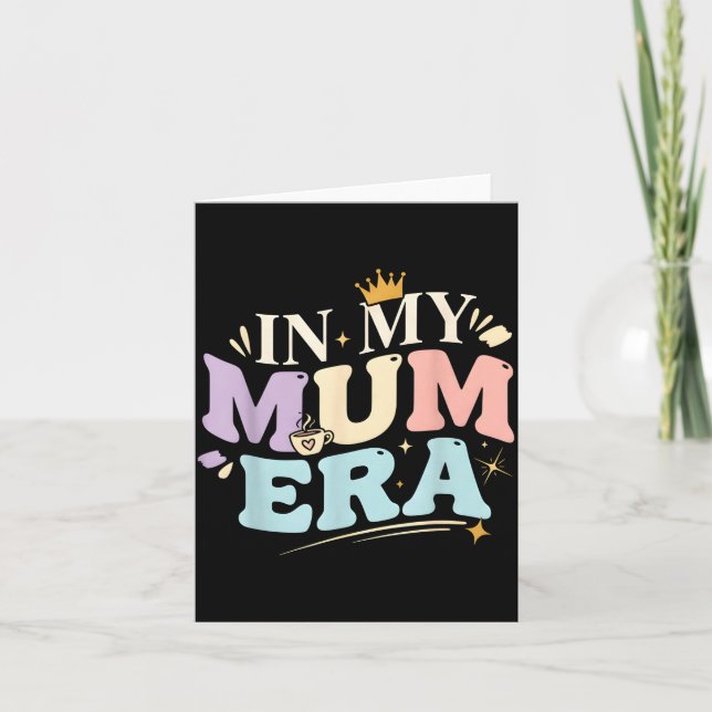 Carte Drôle de mon ère de maman bleue Maman cool pour la (Devant)