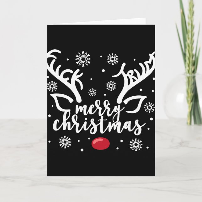 Carte Drôle de Noël Message Caché Subtil Joyeux Noël R (Devant)