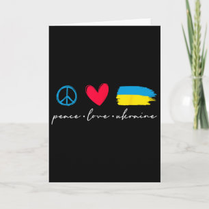 Carte Drôle de paix amour Ukraine drapeau ukrainien aman