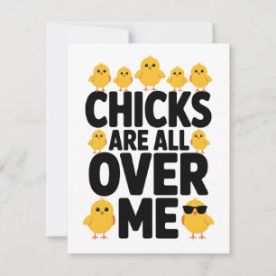 Carte drôle de Pâques Les poussins me couvrent com