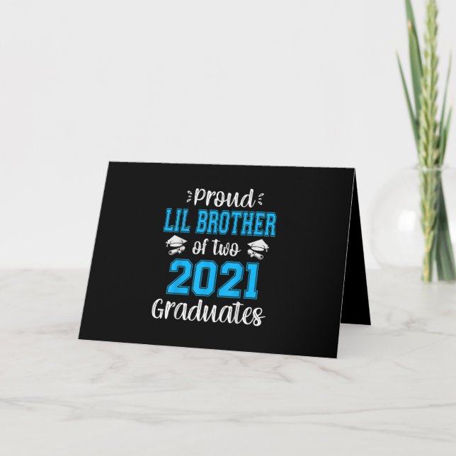 Carte Drôle de petit frère fier des diplômés de 2021 (Devant)