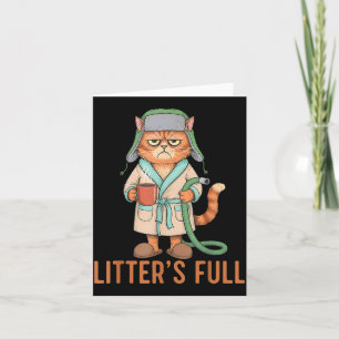 Carte Drôle de portée Parodie de chat pleine Mignon Amou