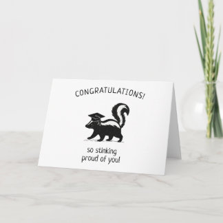 Carte Drôle de pun de graduation de mouffette Nouveau di