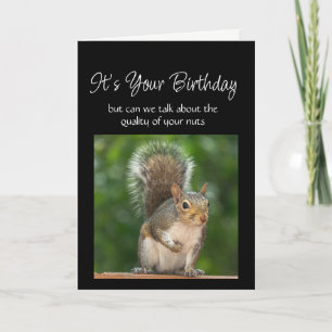 Carte Drôle de question de noix pour l'anniversaire de l