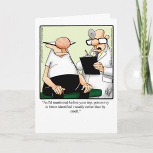 Carte drôle de rétablissement avec humour