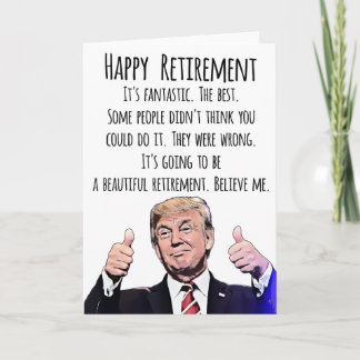 Carte drôle de retraite de Trump – Humour politiqu