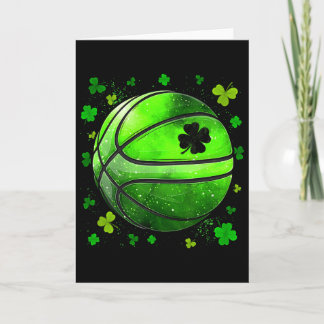 Carte Drôle de squelette et trèfle de shamrock Saint-Pat
