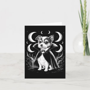 Carte Drôle de terrier Dracula chiot vampire - Épouvanta