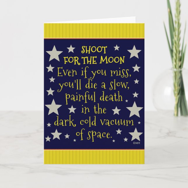 Carte Drôle de tir démotivationnel pour l'espace extra-a (Devant)