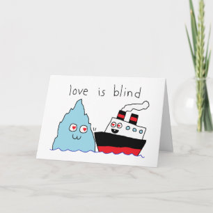 Carte Drôle de Titanic et Iceberg Love Is Blind