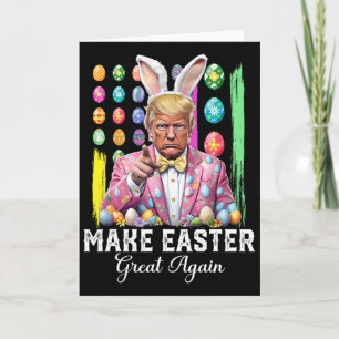 Carte Drôle de Trump Faire Pâques Grande Again Lapin Cha