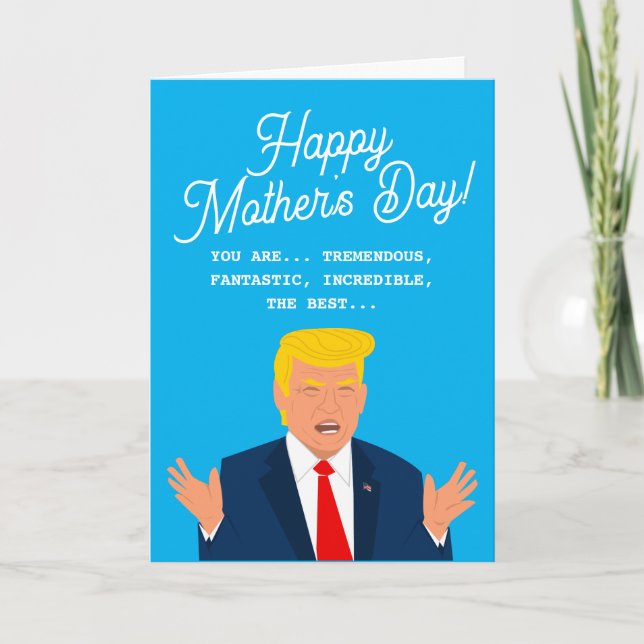 Carte drôle de Trump pour la fête des mères (Devant)
