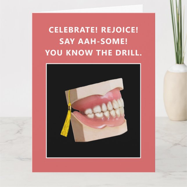 Carte Drôle Dental School Graduation Card (Devant)