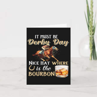 Carte Drôle Derby Day Nice Casquette Bourbon Où Horse Ra