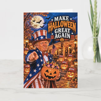 Carte drôle d'Halloween Trump | Halloween patrioti