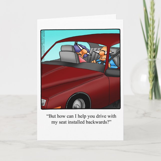 Carte drôle d'humour d'anniversaire pour lui (Devant)