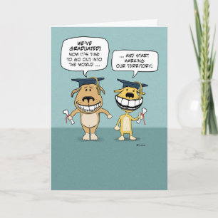 Carte Drôle Diplômés Chien Heureux Diplôme
